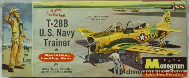 Monogram 1/48 T-28B US Navy Trainer / US Navy ATU-801 - Four Star Issue, PA14-98 plastic model kit